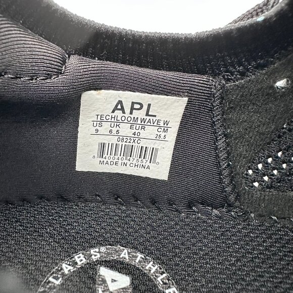 APL Women's TechLoom Wave Slip On Runner Sneaker, Size 9, Black/White/Leopard - Picture 11 of 14